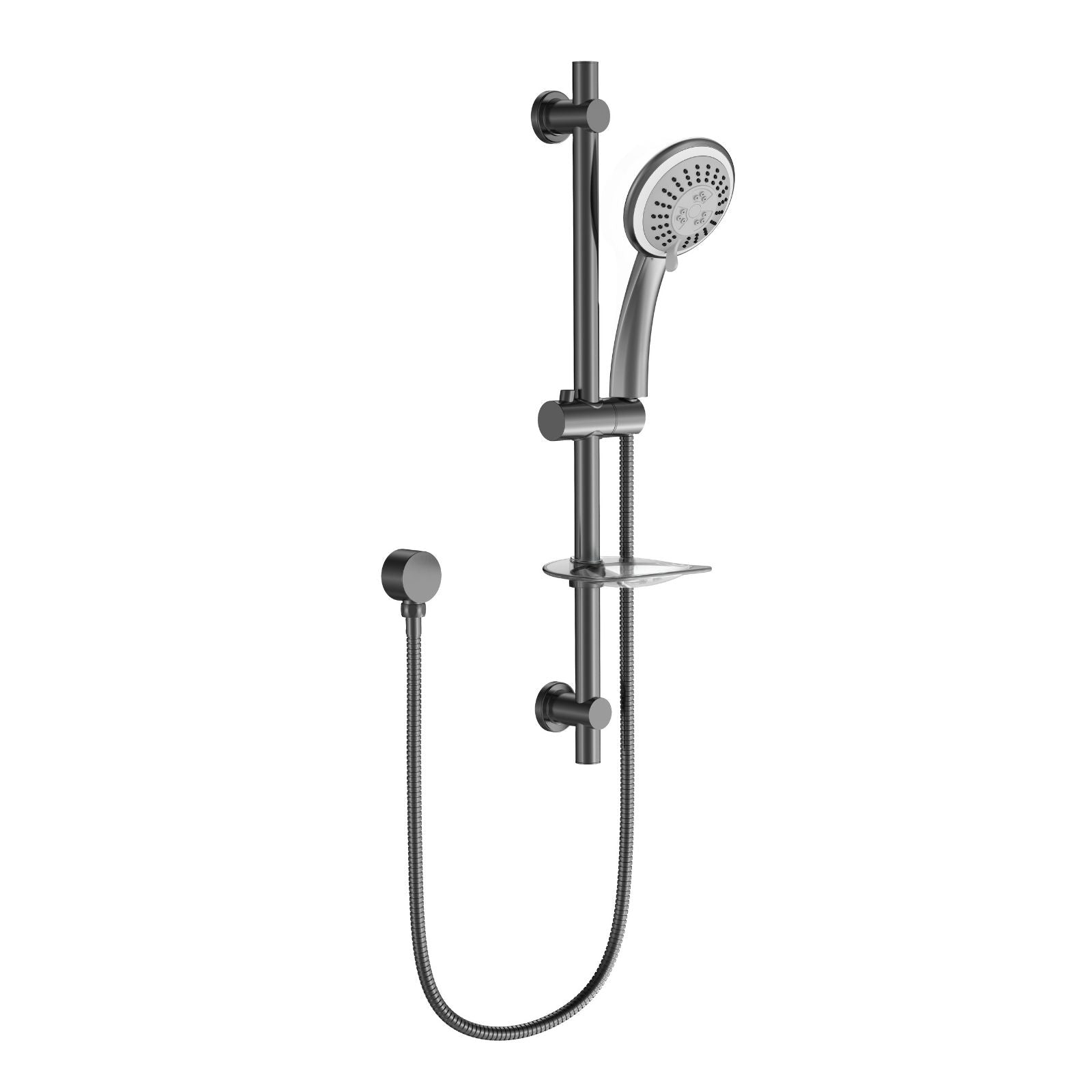 Shower Rail Round - Gunmetal Grey