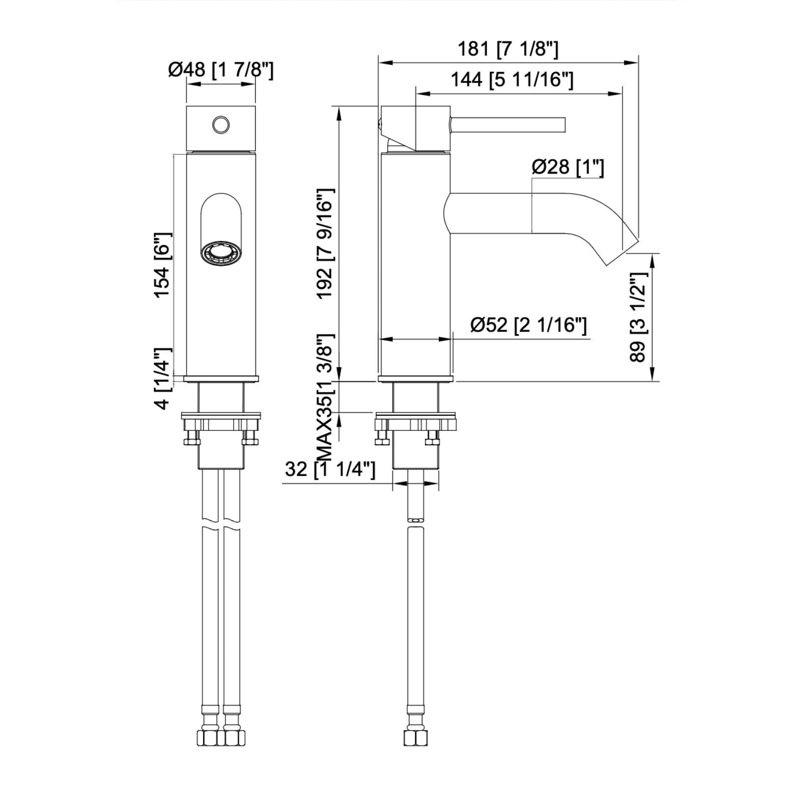 Short Basin Mixer - Matte Black