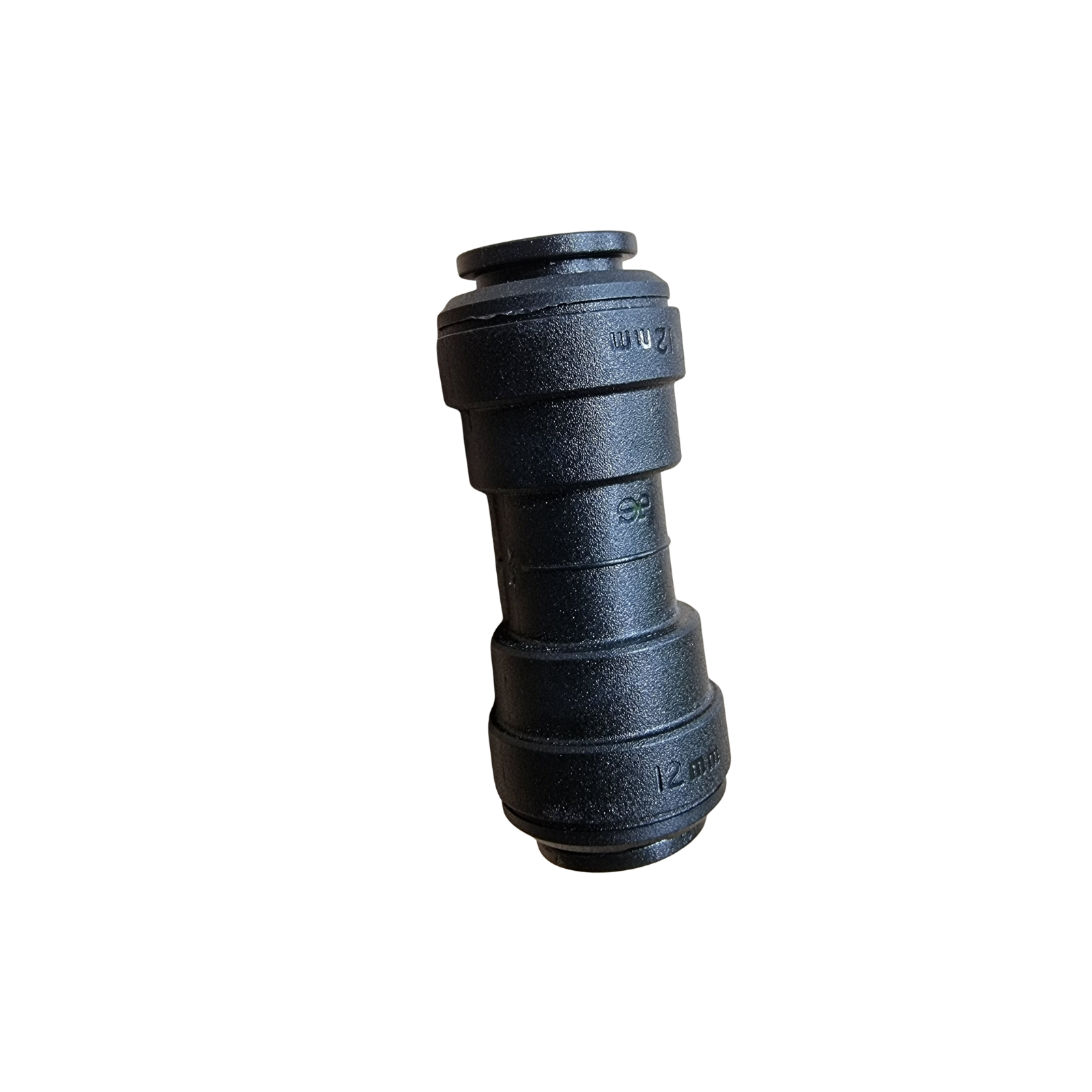 John Guest 12mm Joiner/Straight Black