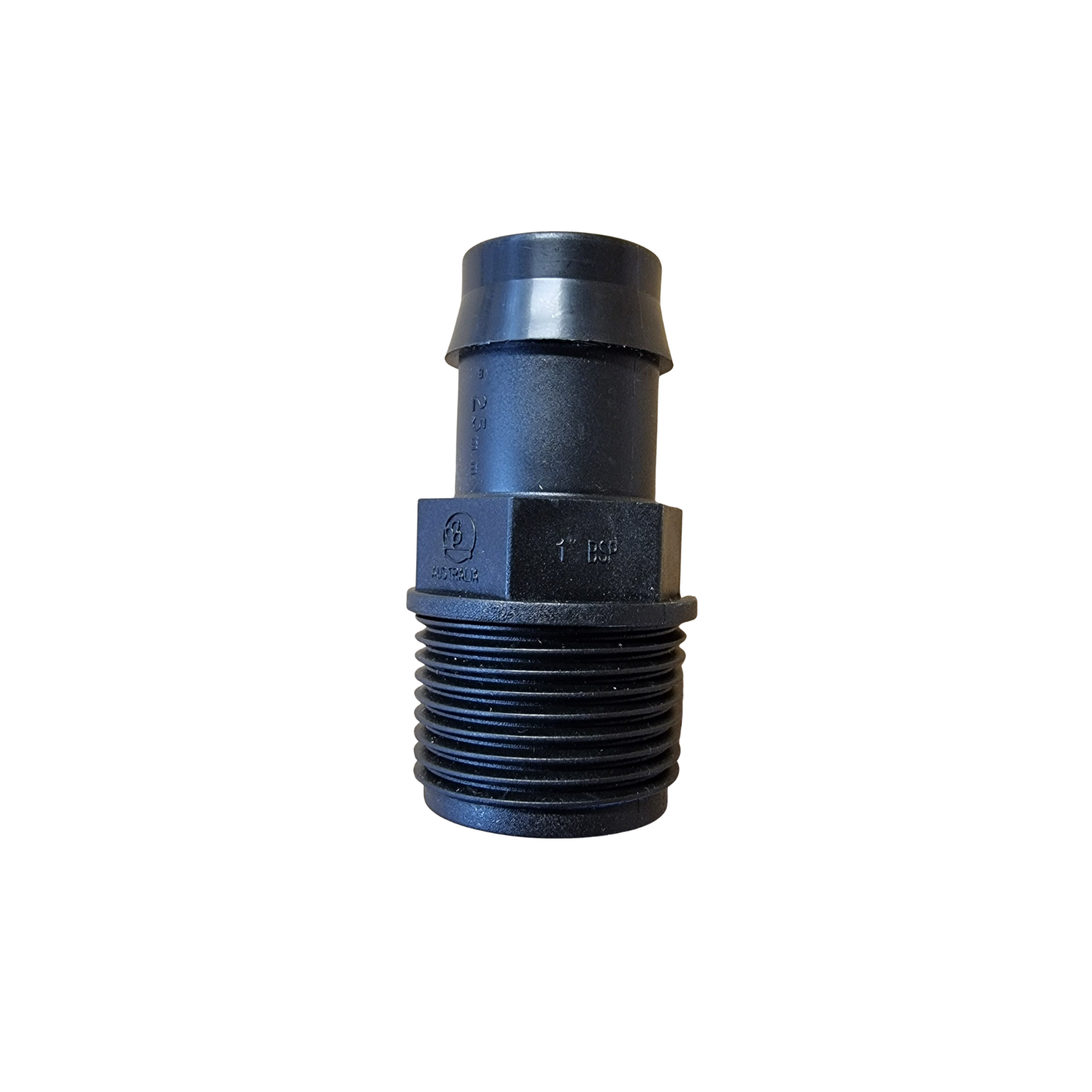 25mm Barb x 1" BSPT Director Fitting – Poly Pipe to Thread Adaptor for Irrigation & Water Systems