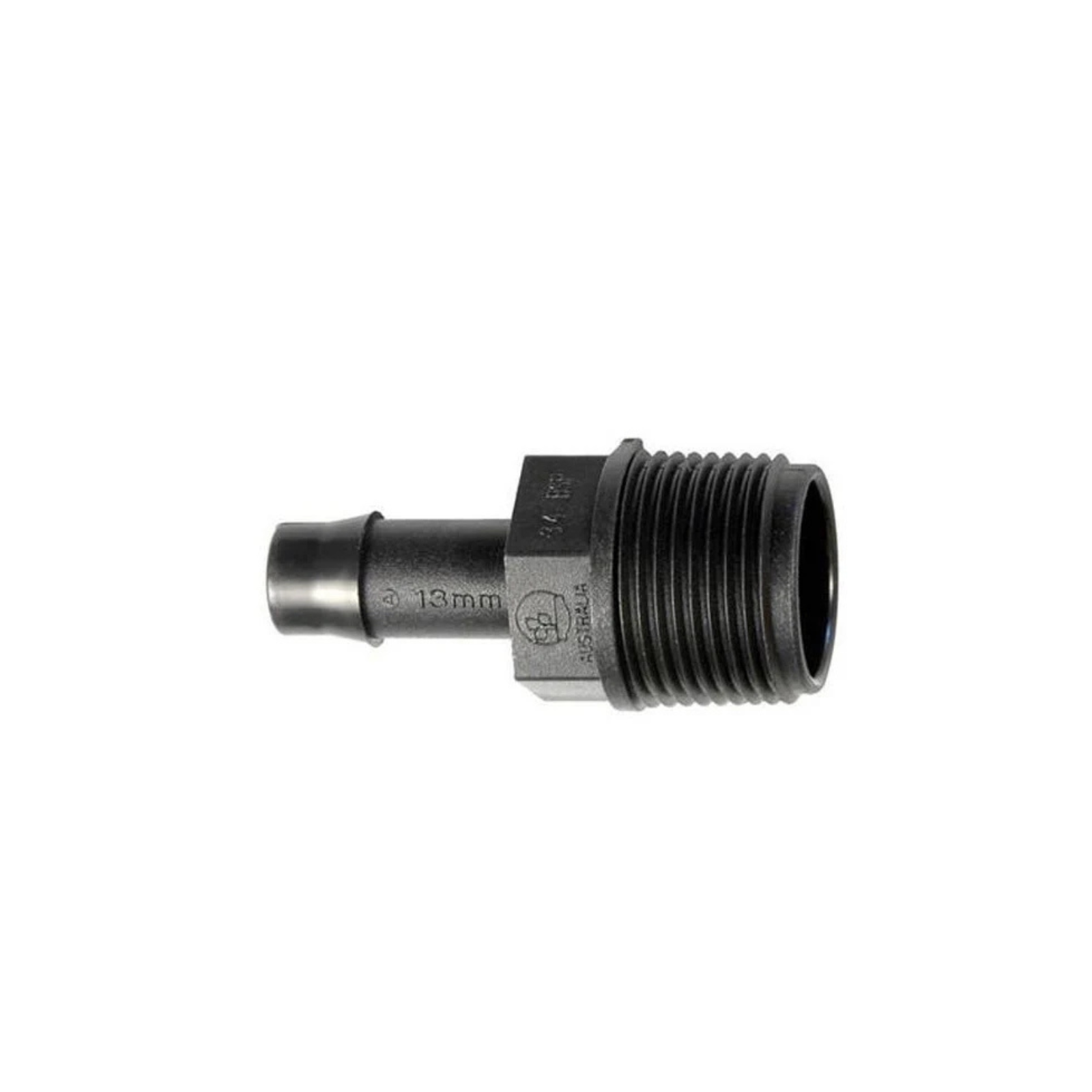 13mm Barb x 3/4" BSPT Director Fitting – Hose to Thread Adaptor for Irrigation, Caravan & Water Systems