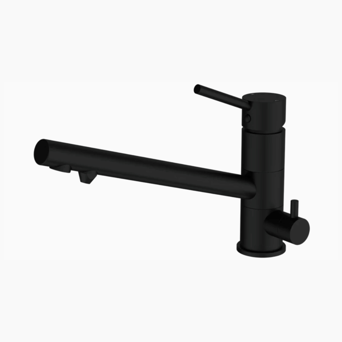 Black Three Way Mixer with Water Filter Kit