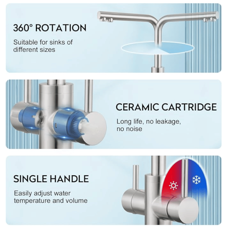 3-in-1 Three-Way Kitchen Mixer Tap