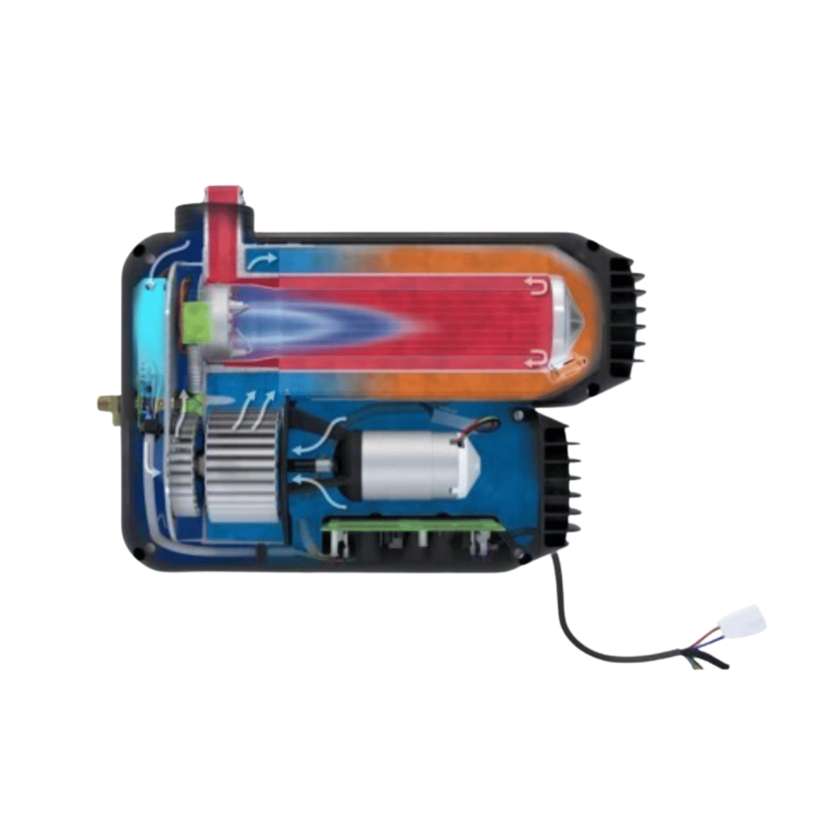 Truma Varioheat Eco Heater With Black Cowl - Gas