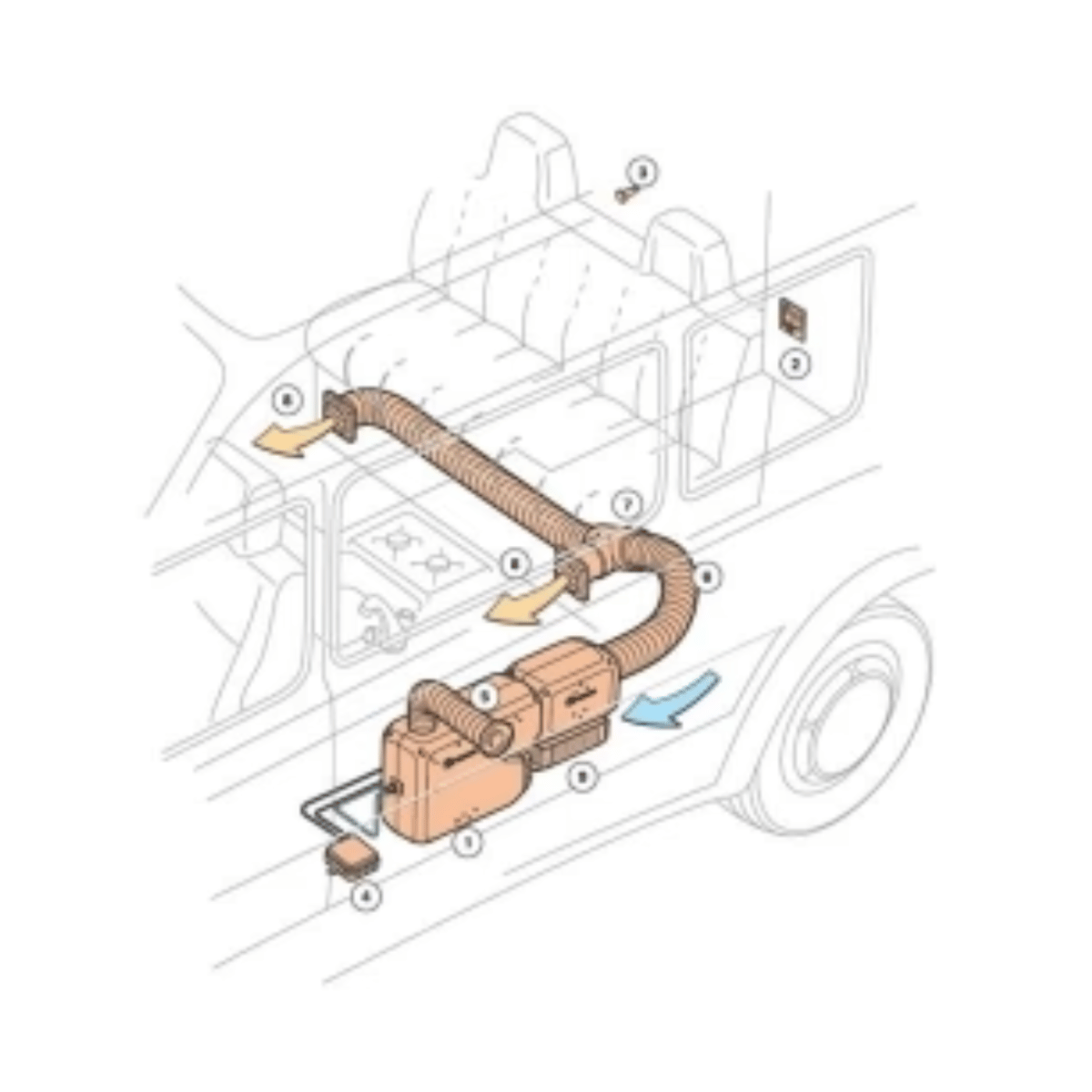 Truma Varioheat Eco Heater With Black Cowl - Gas