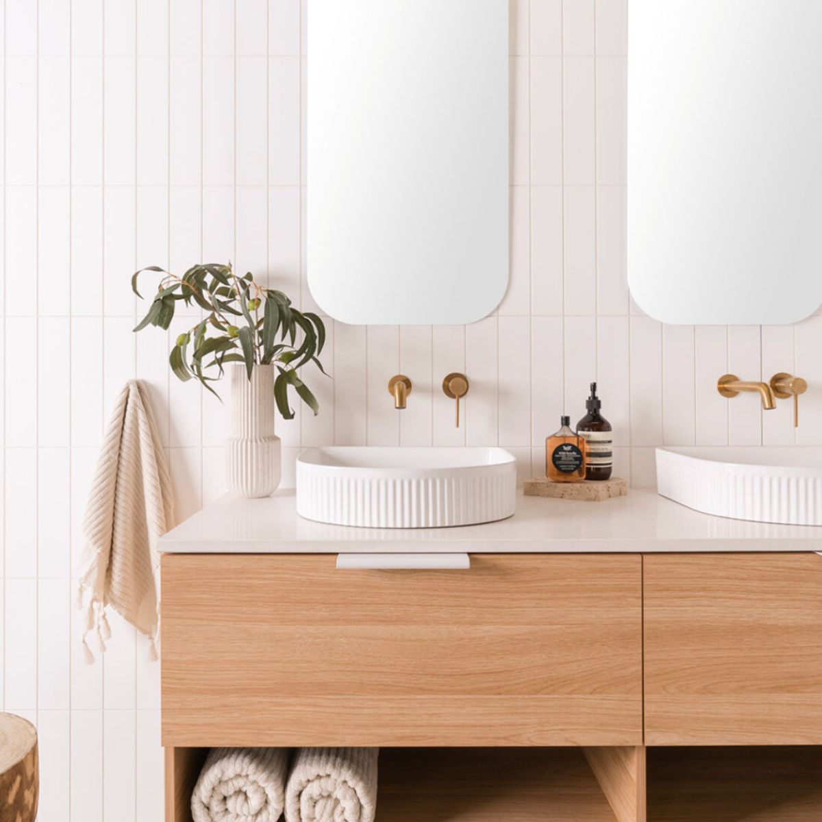 Semi Fluted Basin Matte White - 400x360x130