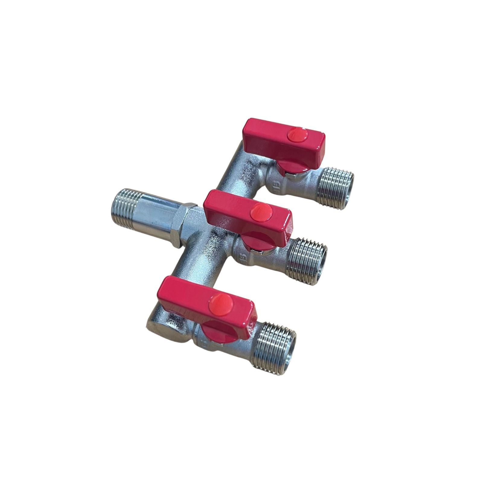 Manifold Three Way Brass Diverter 1/2" Male