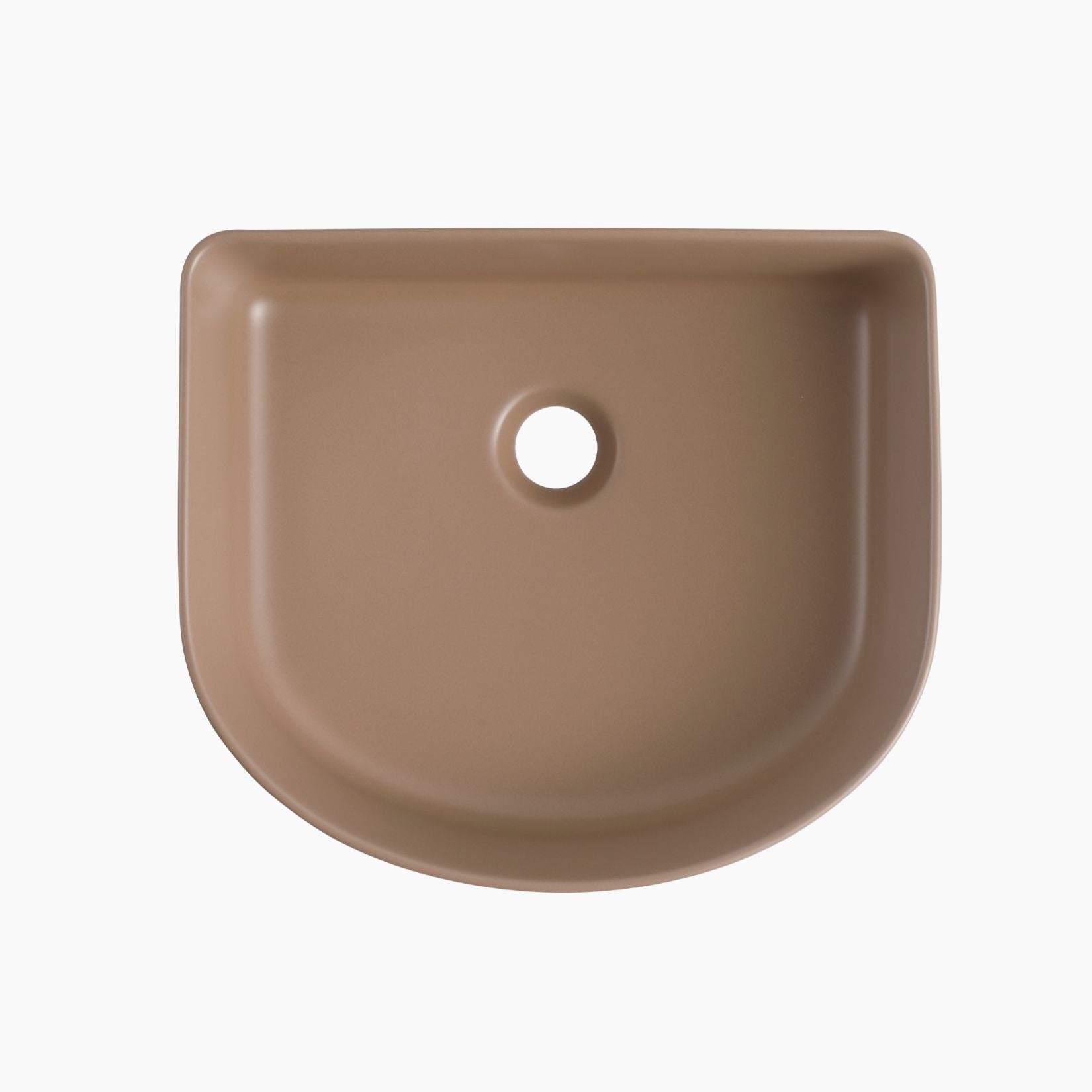 Semi Fluted Basin Matte Mink - 400x360x130