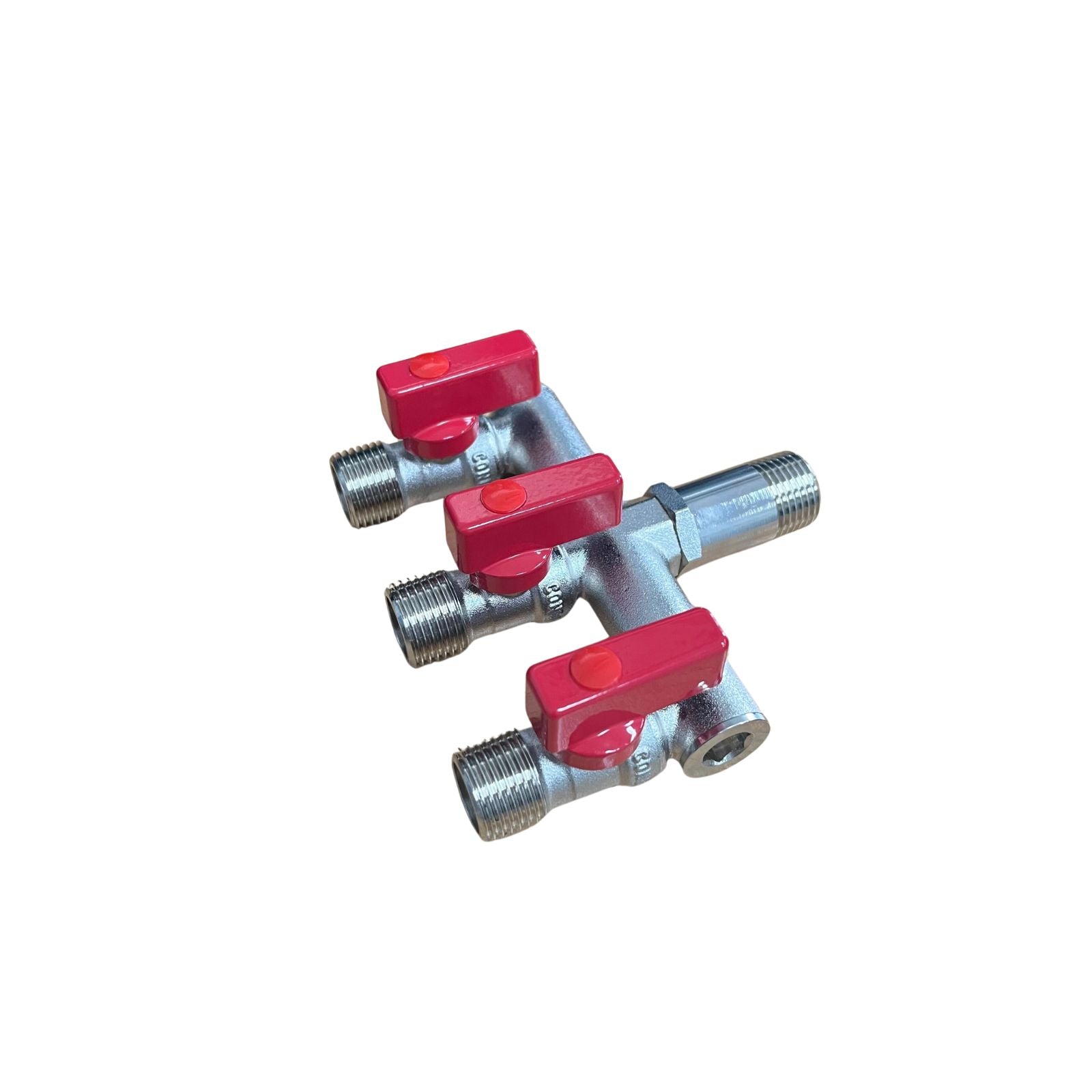 Manifold Three Way Brass Diverter 1/2" Male