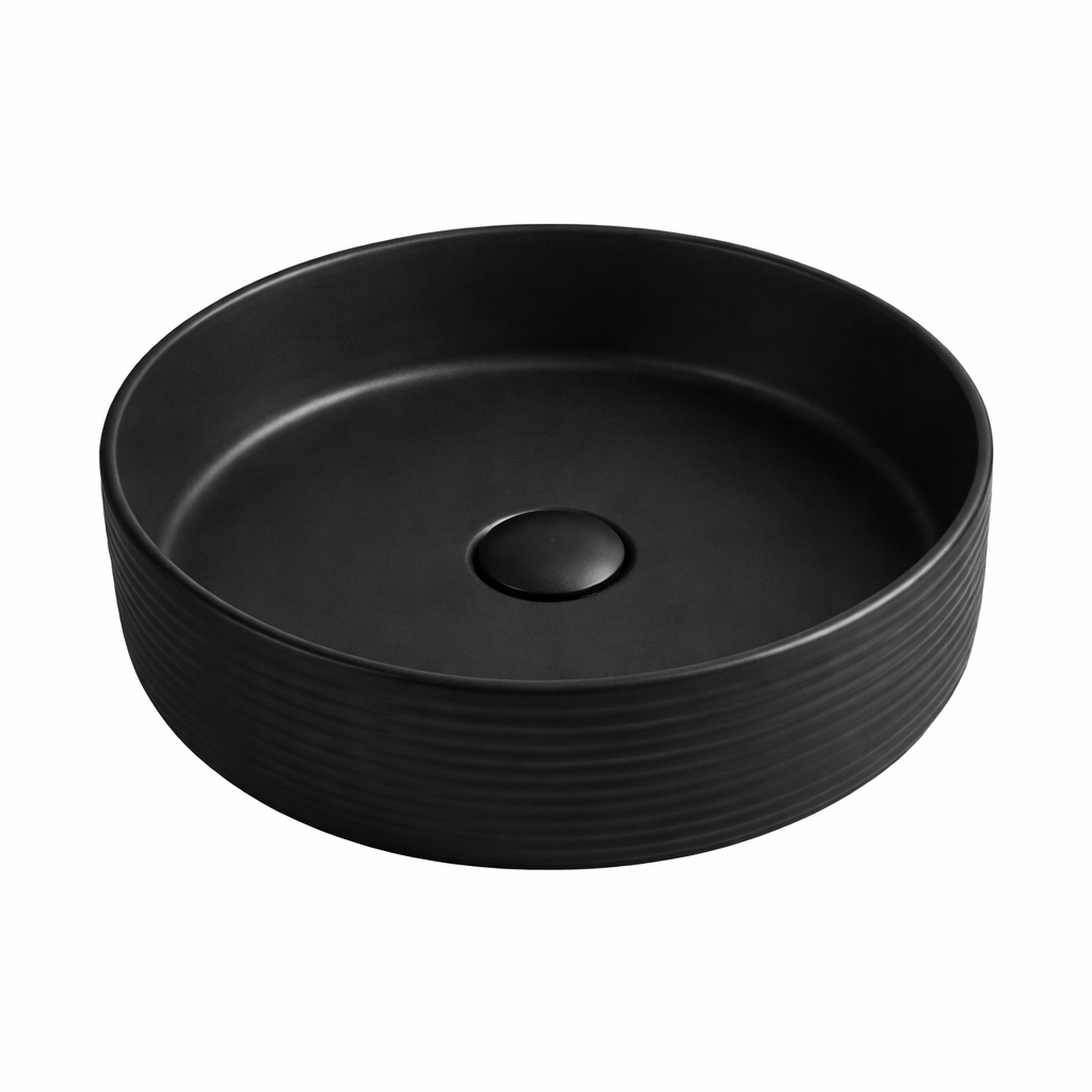 Round Basin Black - 355x355x125