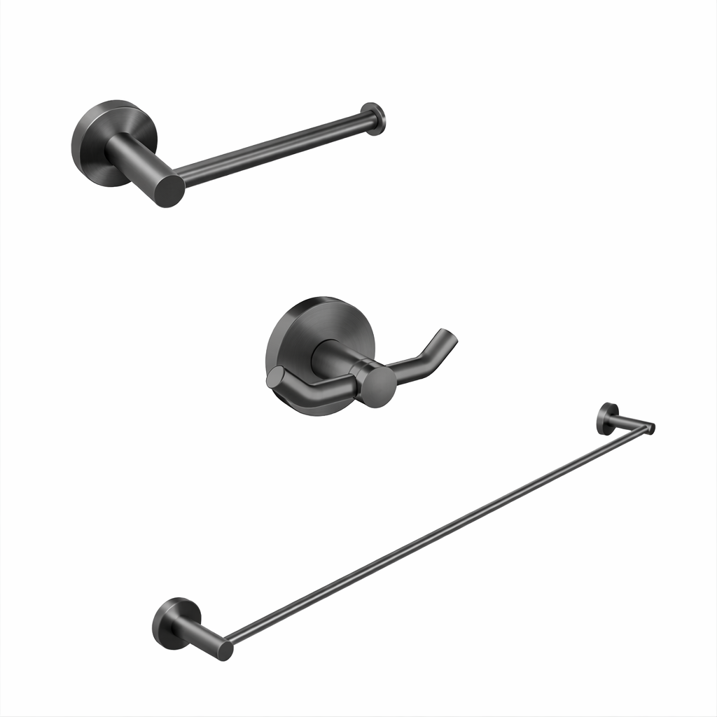 Gunmetal Grey Bathroom Hardware Set