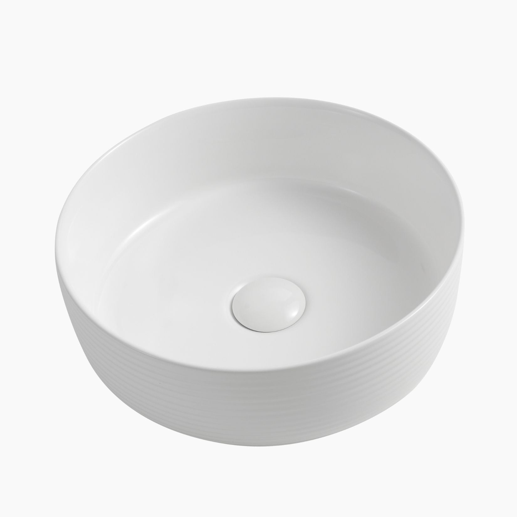Round Basin White - 355x355x125