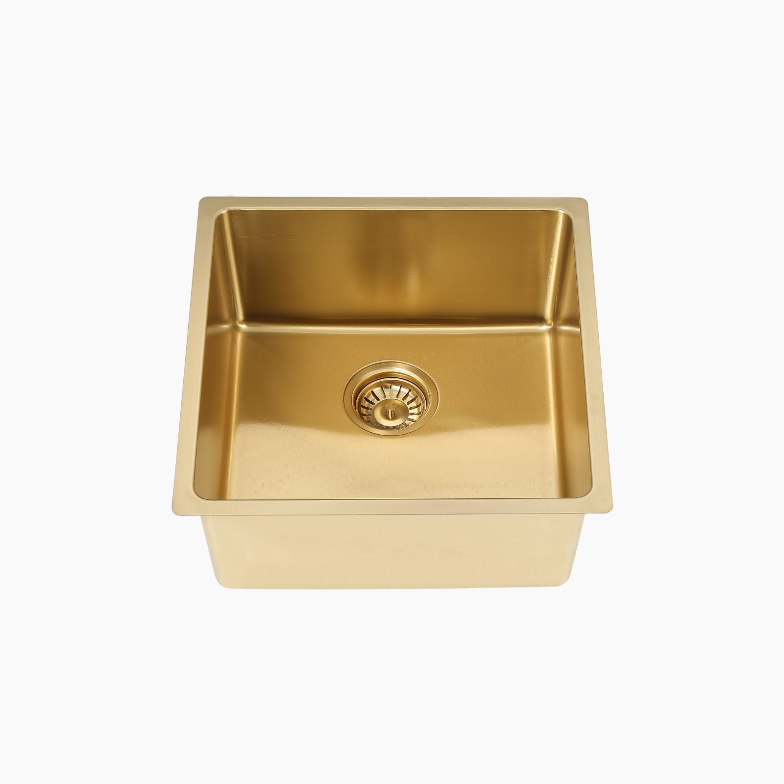 Square Gold Embossed Sink - Stainless Steel - 440x440x200