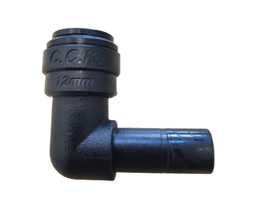 CCK 12mm Push Fit Stem Elbow Connector – Caravan & RV Plumbing Fitting | John Guest Compatible | Durable Water System Elbow Adapter