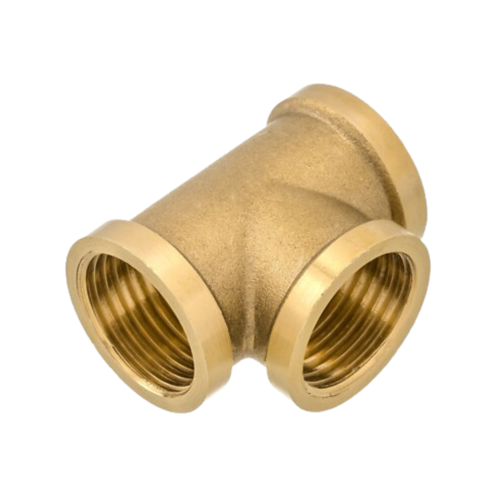 1/2" BSPT Brass Tee F/F/F – Durable Brass Pipe Fitting for Plumbing & Water Distribution Systems