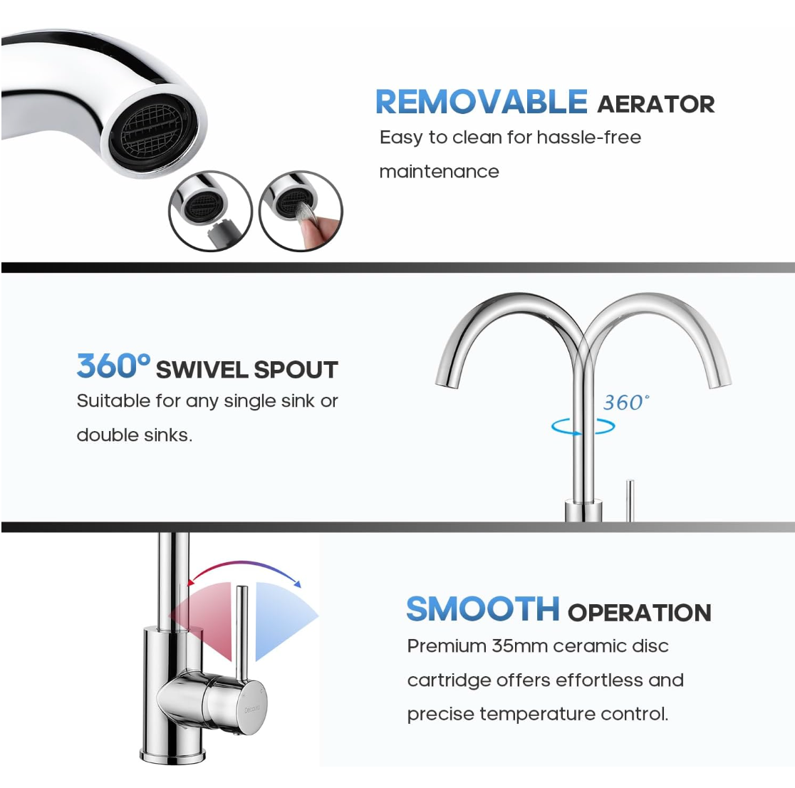 Gooseneck Mixer Gunmetal Grey