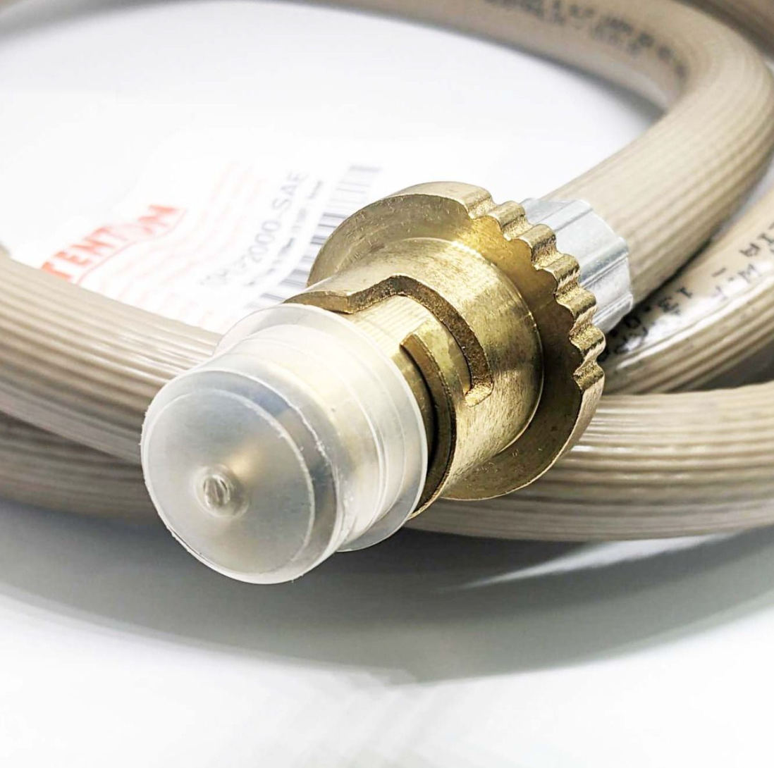 2000mm BBQ LPG Gas Hose 10mm Bayonet to 3/8" Flare Caravan RV AGA Approved