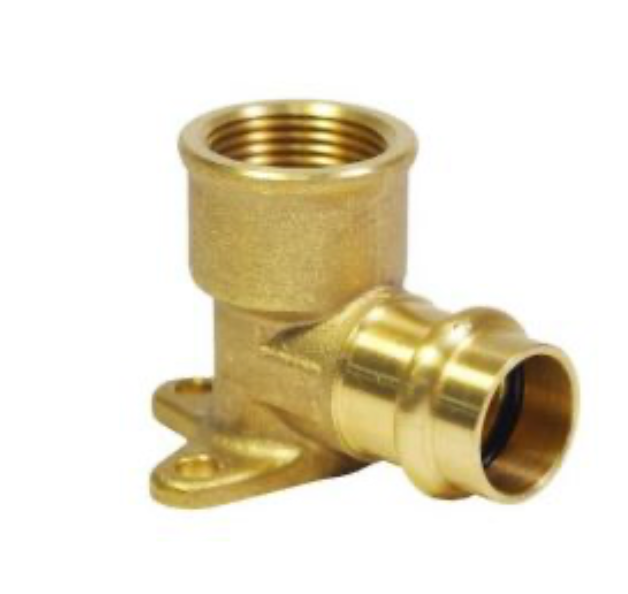 1/2" Brass M/F Lugged Elbow