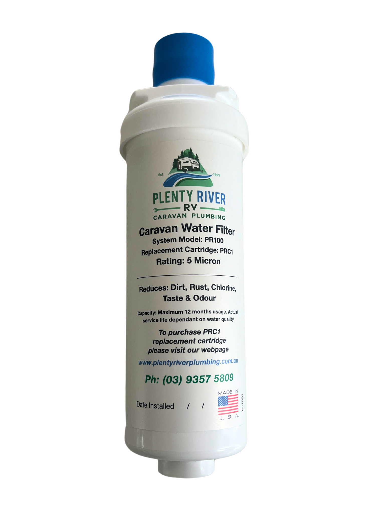 PRC1 Caravan/RV Water Filter Cartridge Replacement for PR100 Plenty River System