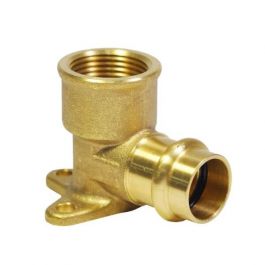 1/2" Brass M/F Lugged Elbow