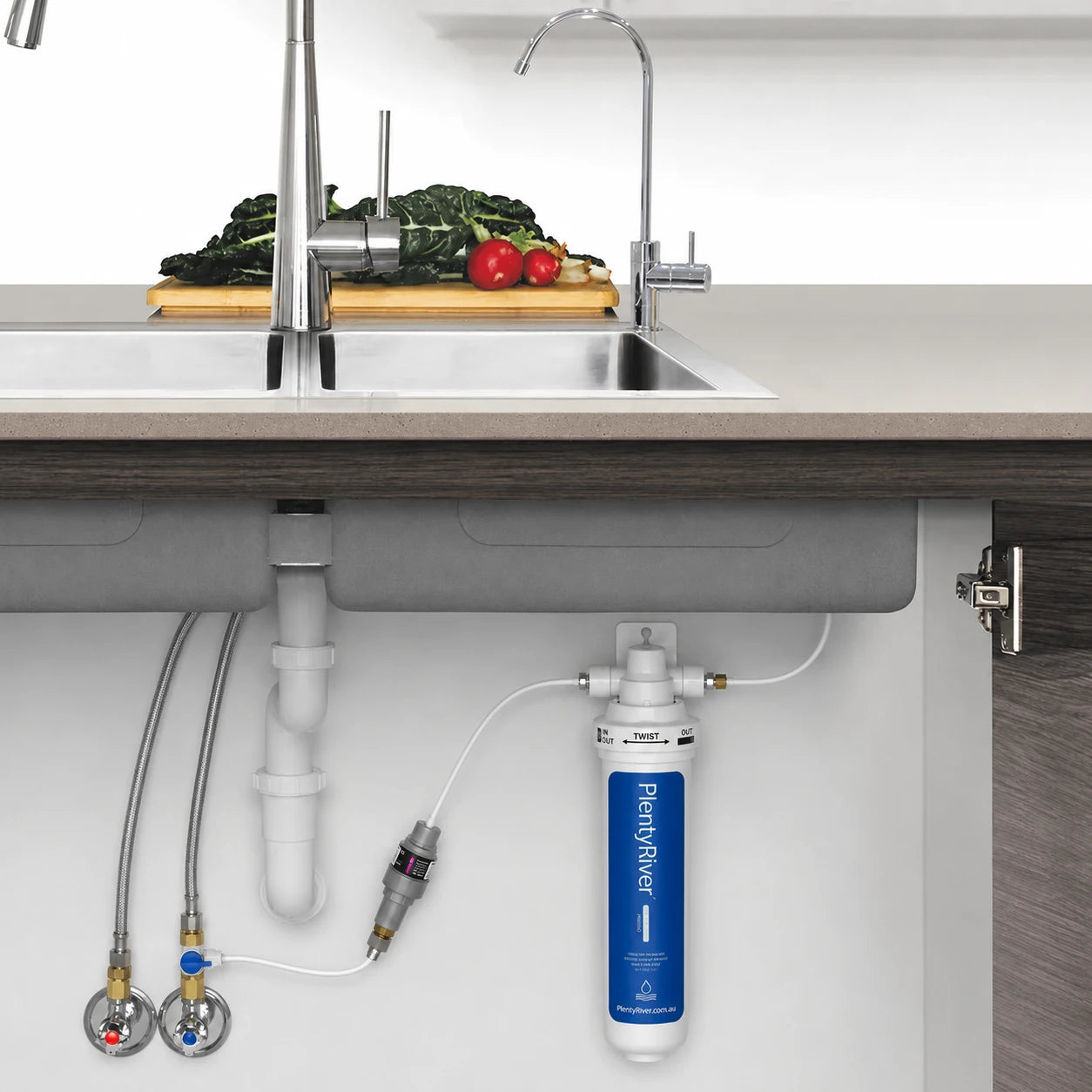 Plenty River PR100 Quick-Twist Undersink Water Filter System