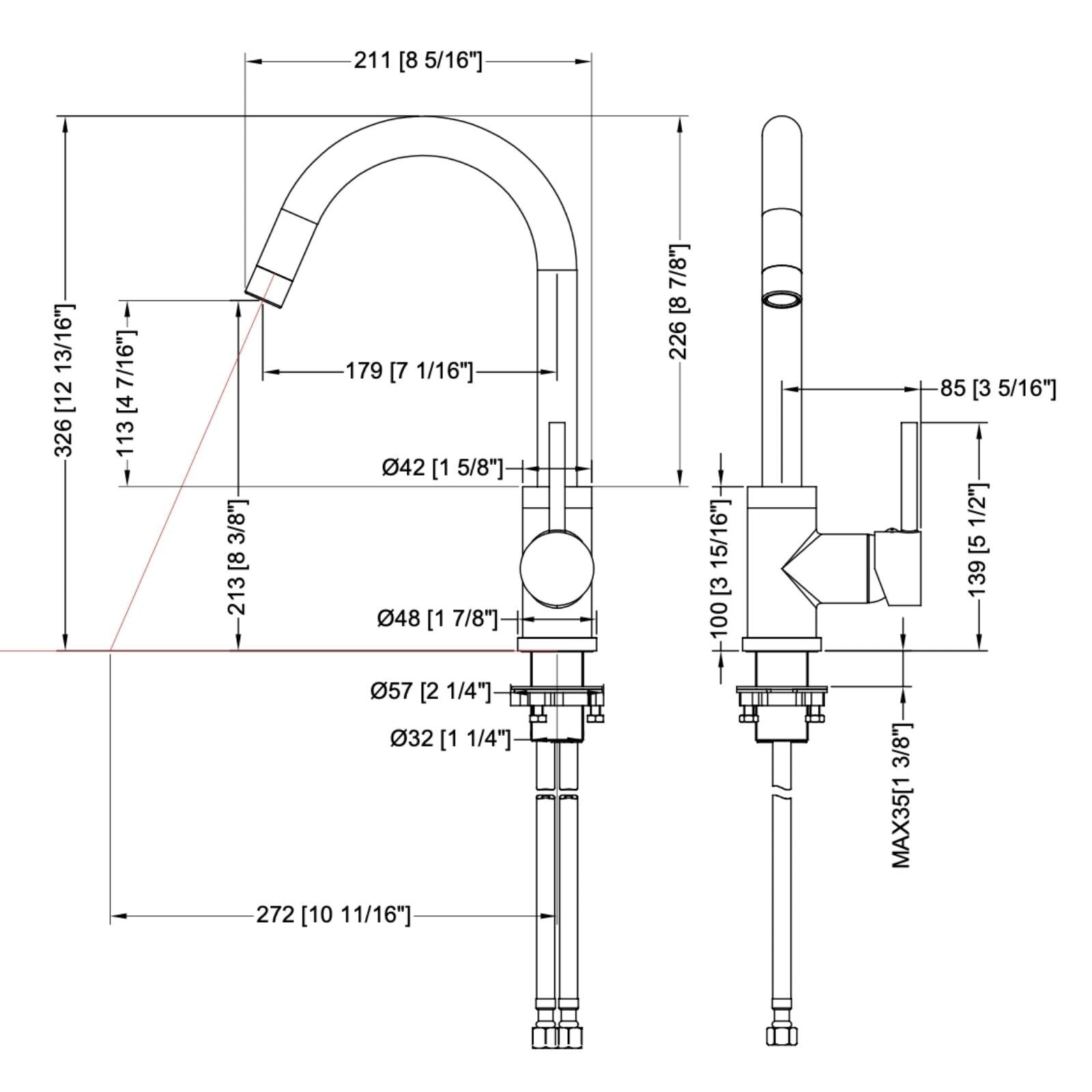 Pull Out Mixer - Matte Black