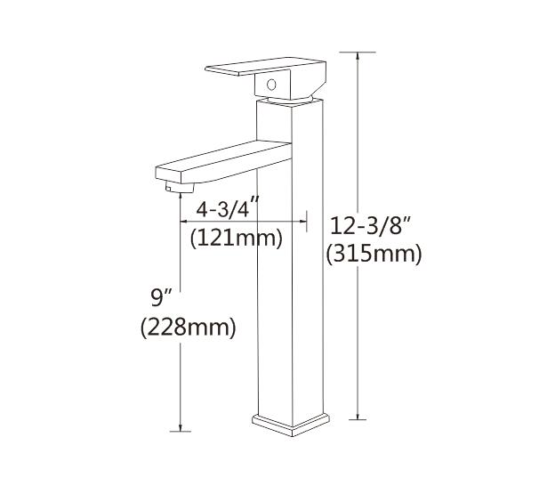 Black Basin Tall Square Mixer