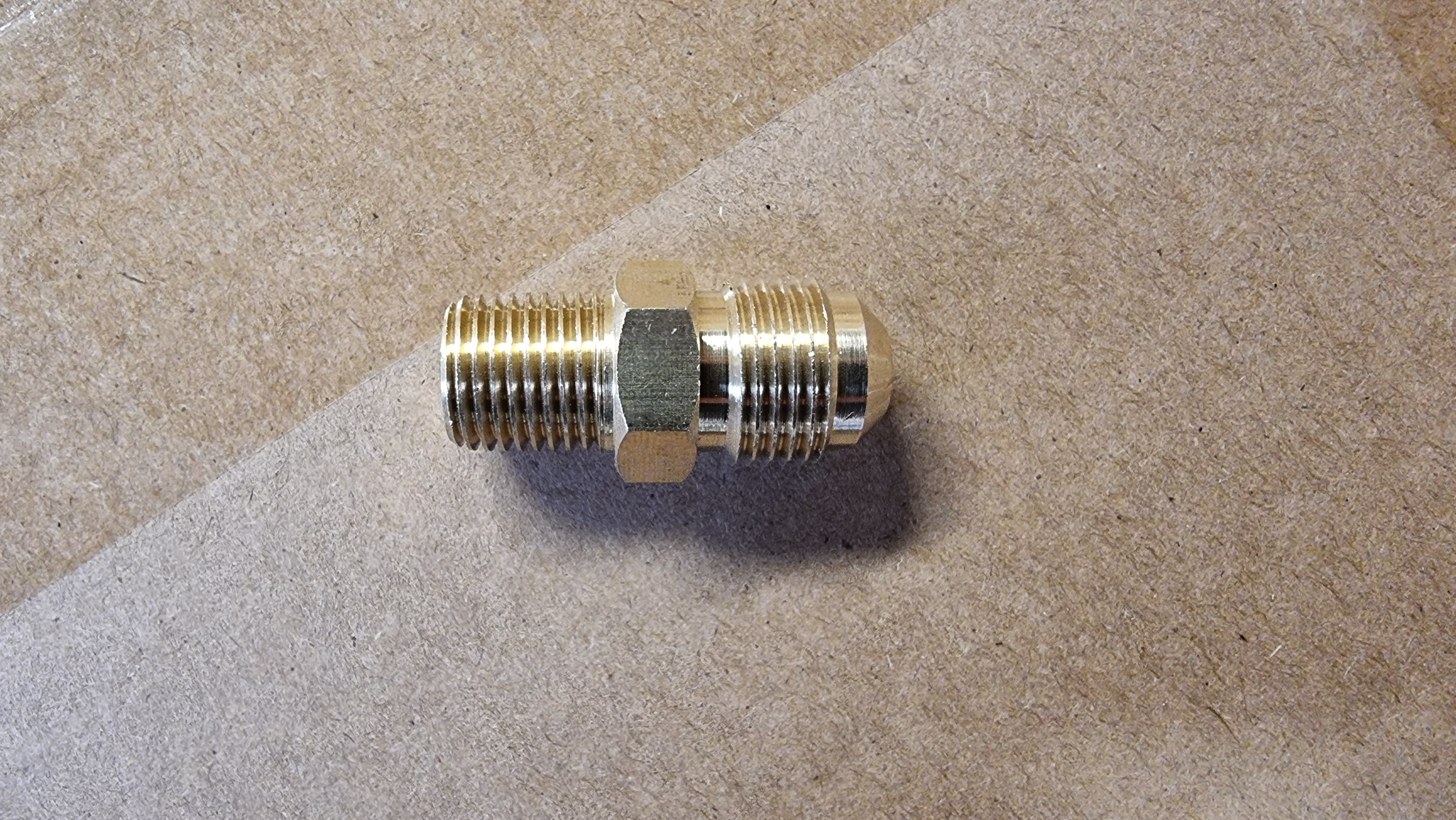 3/8" Flare x 1/4" BSPT Union - Cooker