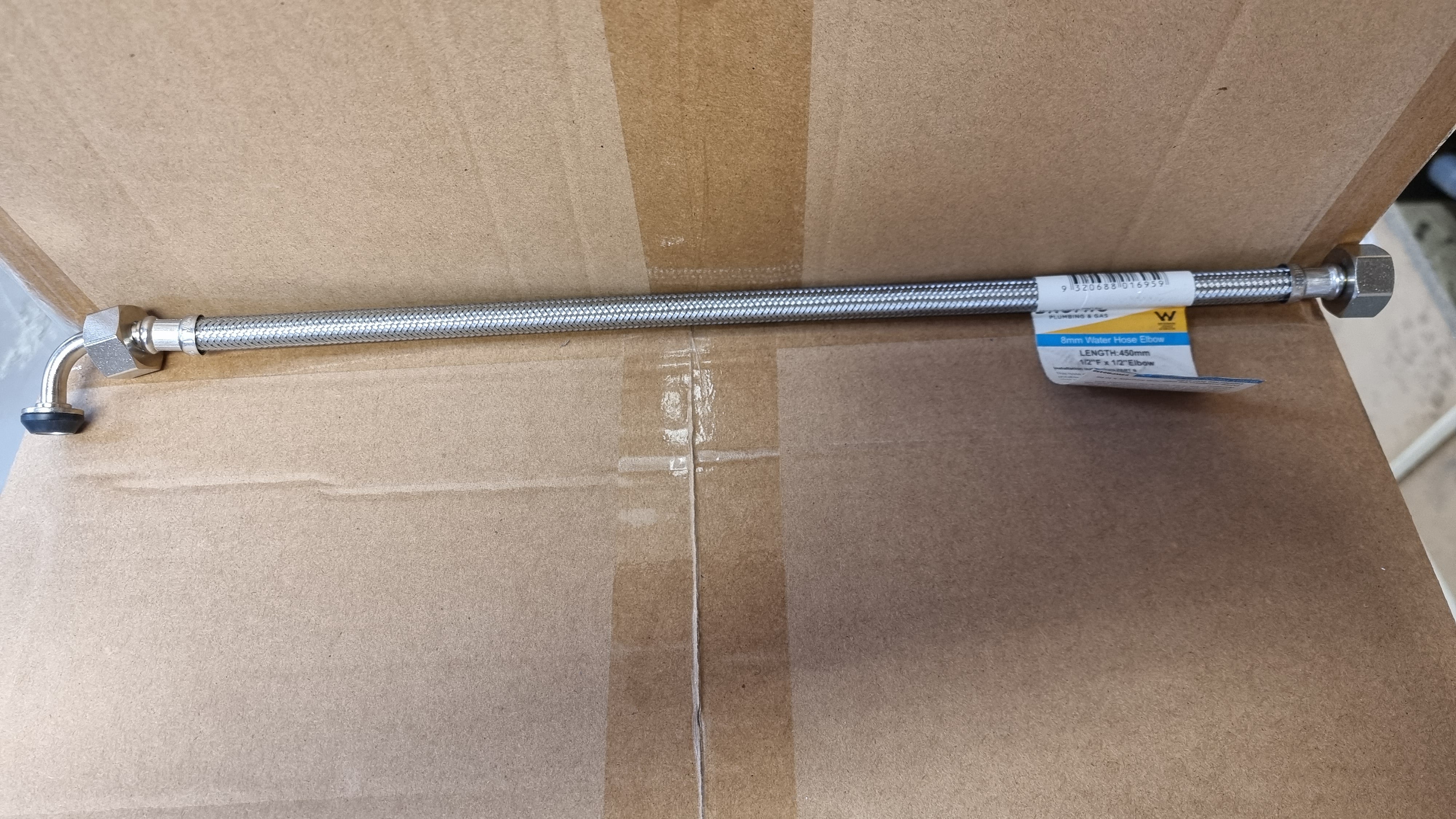 Flexi Hose Water 450mm Elbow