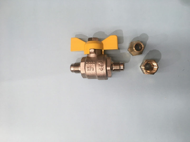 [EBAY] 5/16" Gas Ball Valve / Gas Cock + 5/16" Flare Brass Comp. Nuts