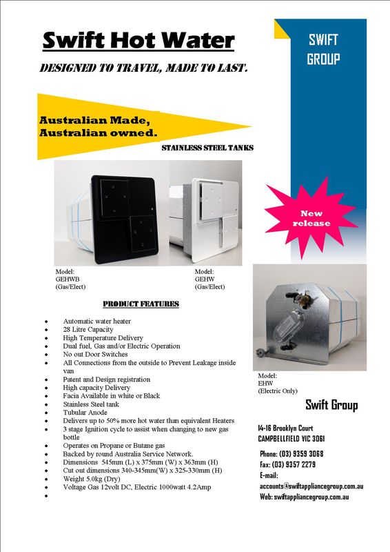 Swift HWS 20L ELECTRIC ONLY with Inline Filter Kit