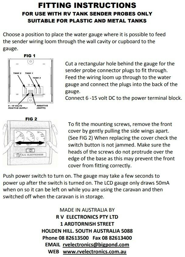 LCD Gauge Triple Tank Water Level Indicator