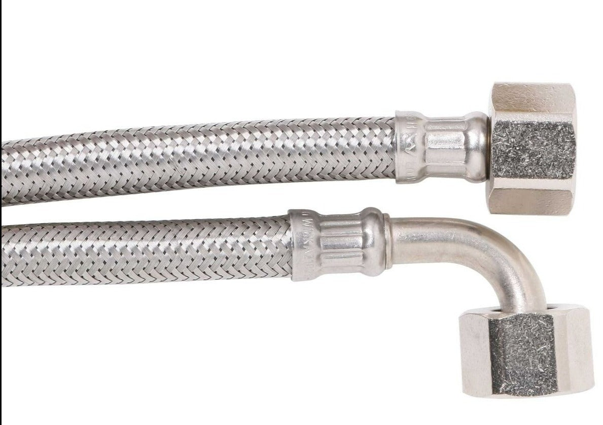 Flexi Hose Water 450mm Elbow