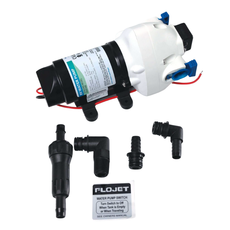 Flojet Triplex 12V Caravan Water Pump 11LPM 50PSI – RV Freshwater Pressure Pump