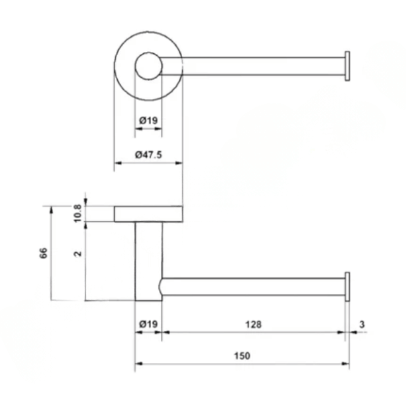 Toilet Roll Holder Gunmetal Grey