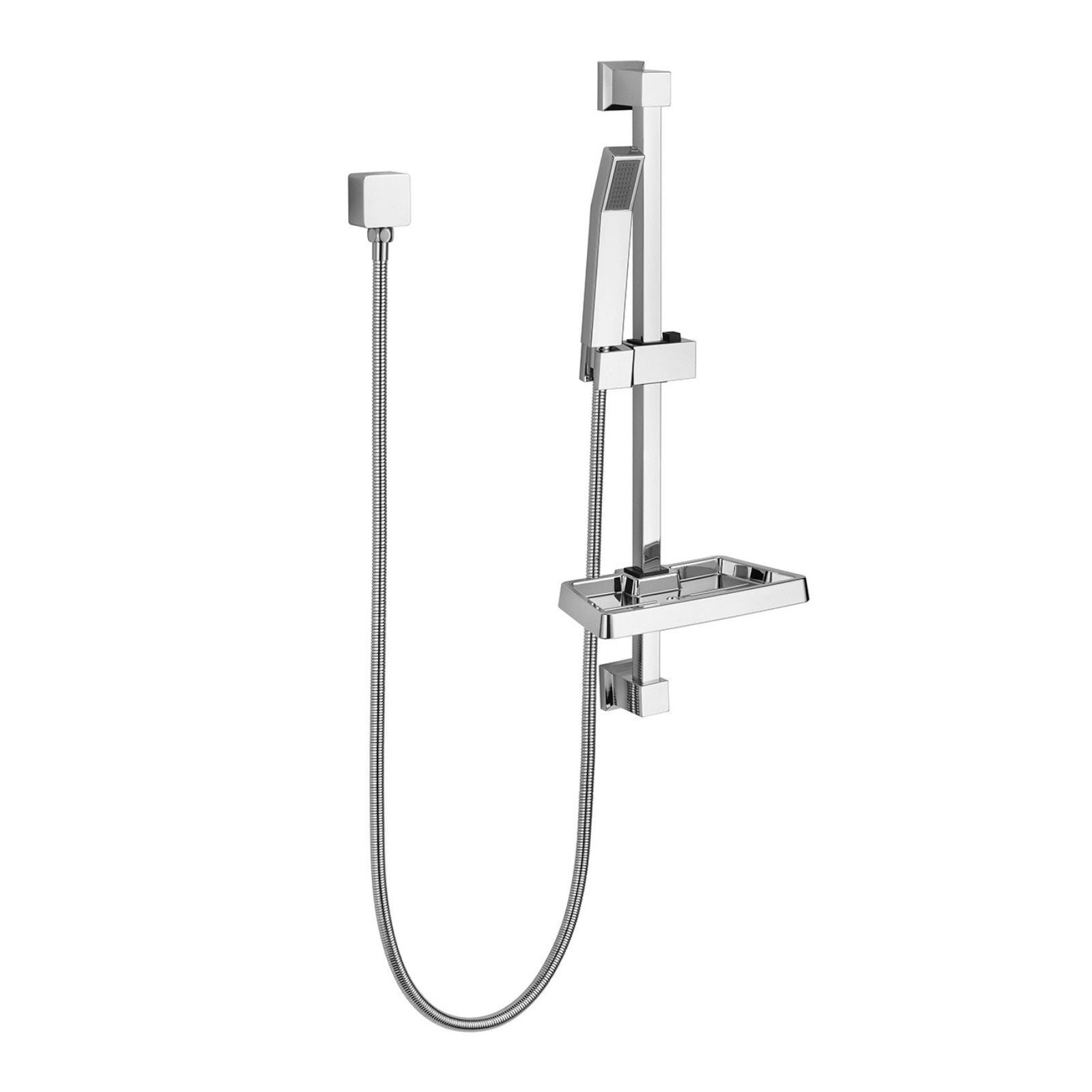 Chrome Shower Rail Square