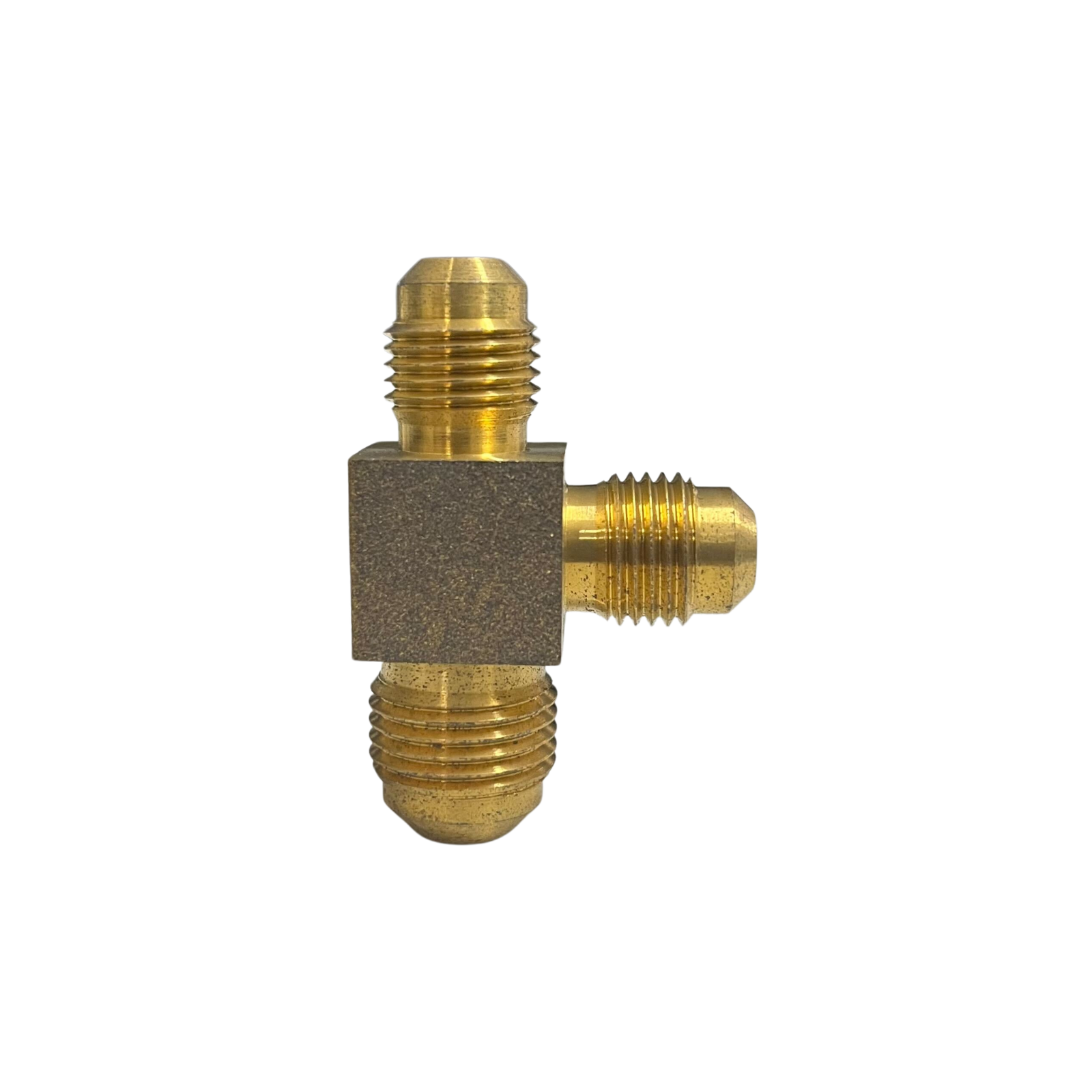 3/8" x 5/16" x 5/16" Brass Compression Tee – Gas & Plumbing Pipe Fitting for Caravan, RV & LPG Systems