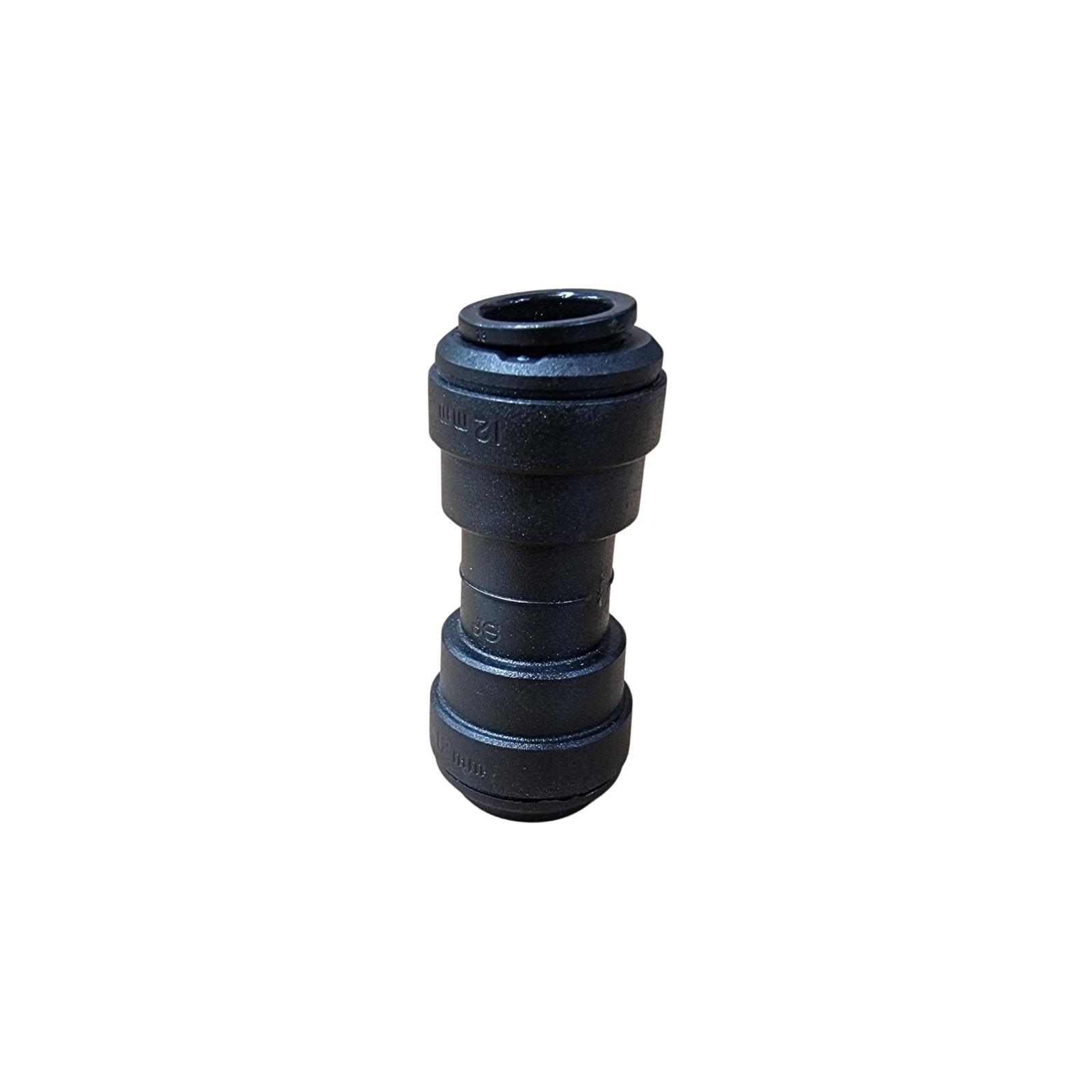 John Guest 12mm Joiner/Straight Black