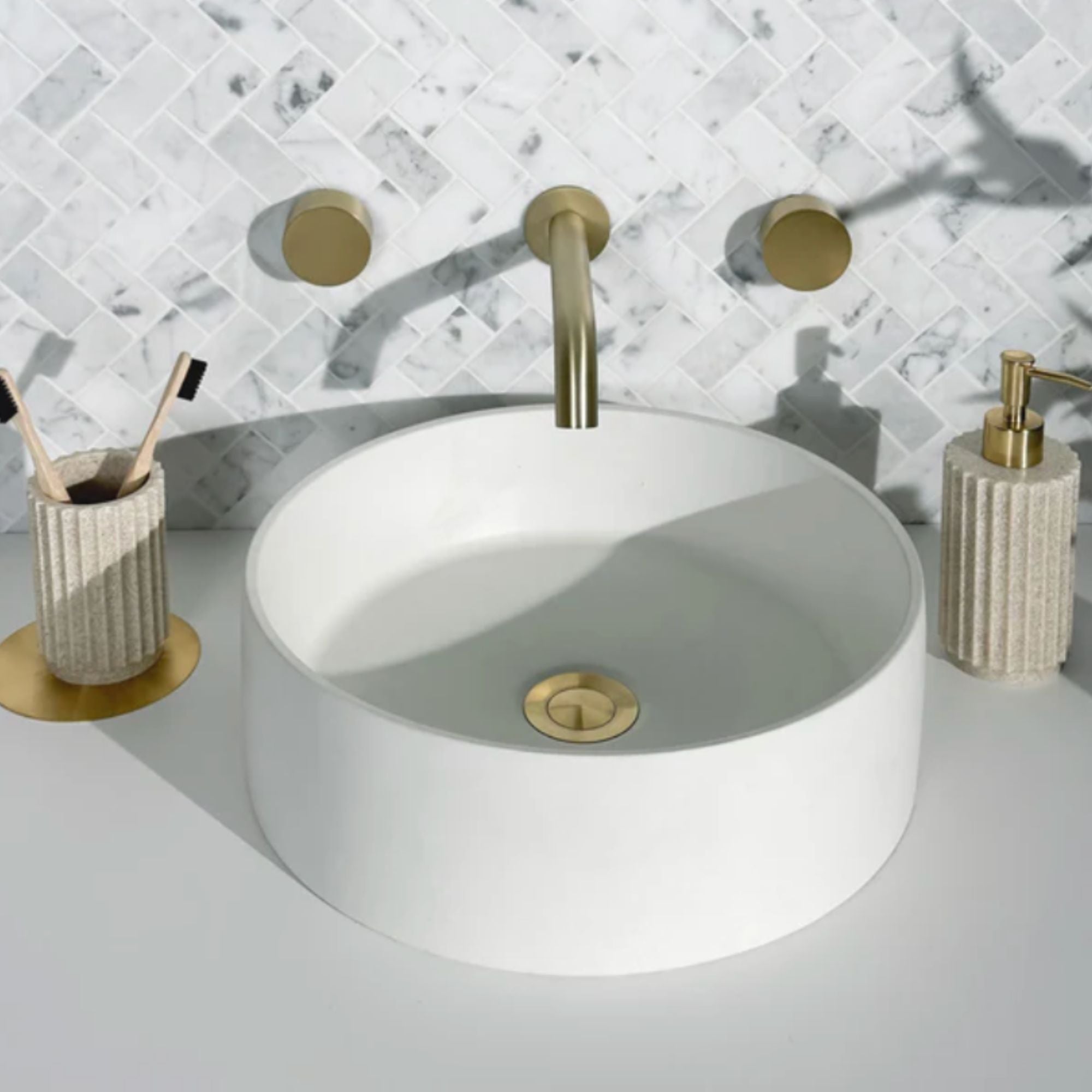 Brushed Gold Pop-Up Waste 40mm WITHOUT Overflow