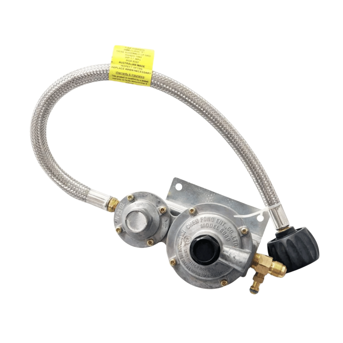 Single Gas Regulator 450mm Assembly