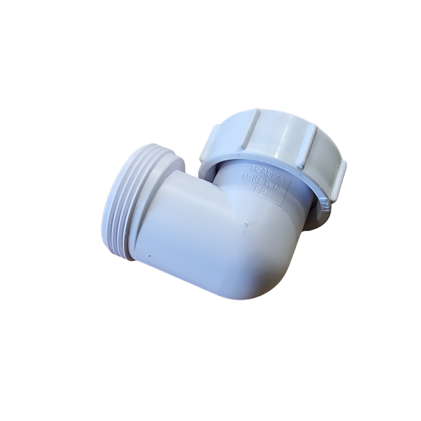 40mm Threaded Knuckle Bend / Cap & Lining Elbow – PVC Drainage Fitting for Waste Systems (Caravan, RV & Residential Use)