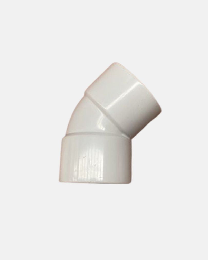 PVC 40mm 45° Bend F/F – Pressure Pipe Elbow Fitting for Plumbing & Irrigation Systems