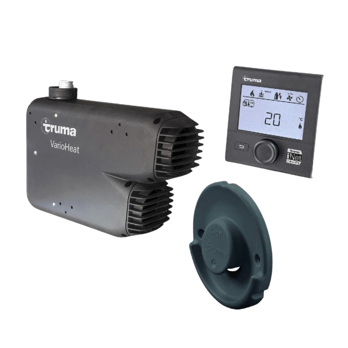 Truma Varioheat Eco Heater With Black Cowl - Gas