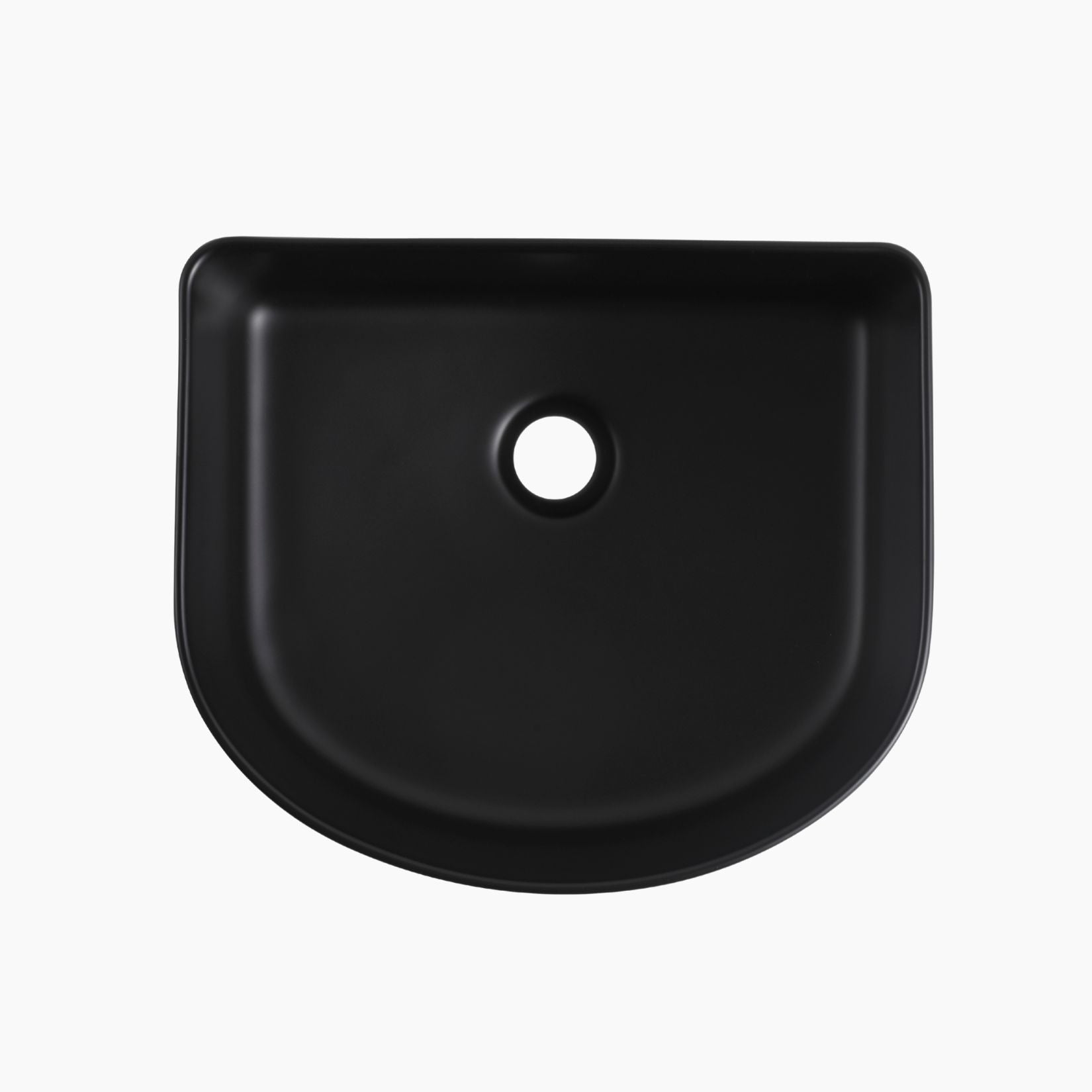 Semi Fluted Basin Matte Black - 400x360x130