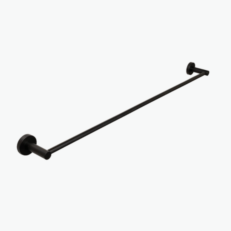 Black towel bar on a white background