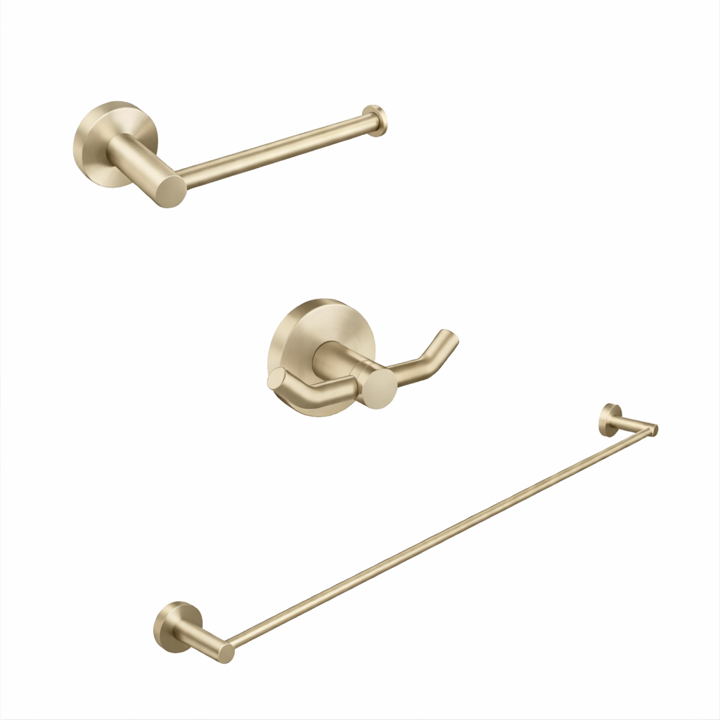Brushed Gold Bathroom Hardware Set