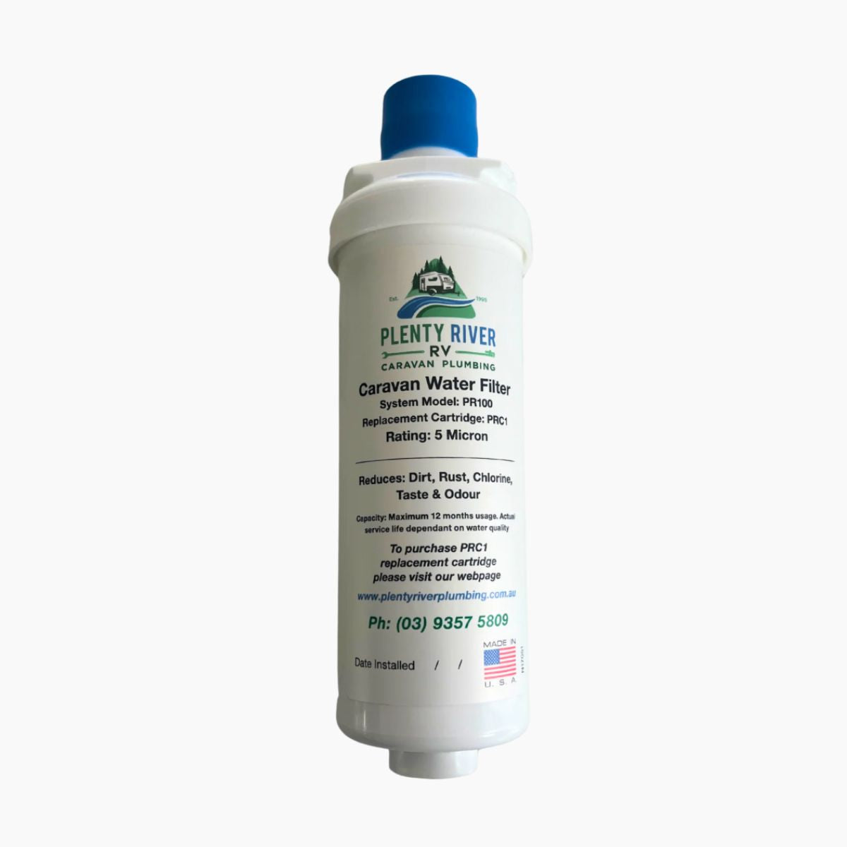 PRC1 Caravan/RV Water Filter Cartridge Replacement for PR100 Plenty River System