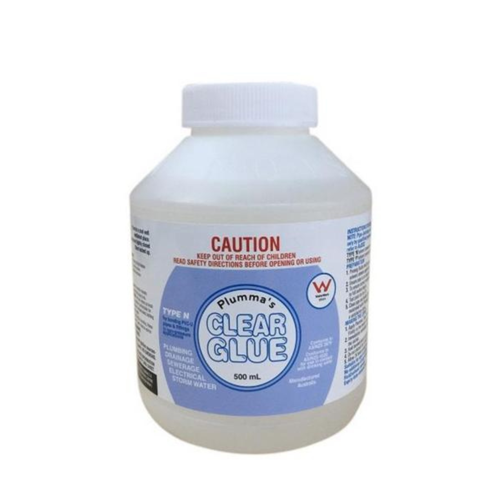 PVC Glue 500mL Clear – Heavy Duty PVC Pipe Cement for Plumbing, Irrigation & Pressure Pipe Fittings