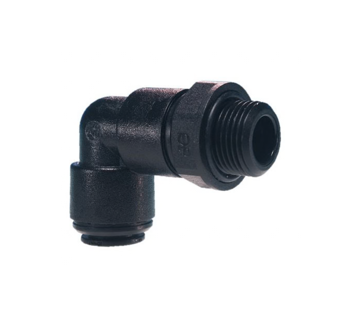 John Guest Swivel Elbow Male 12mm x 1/2" Black