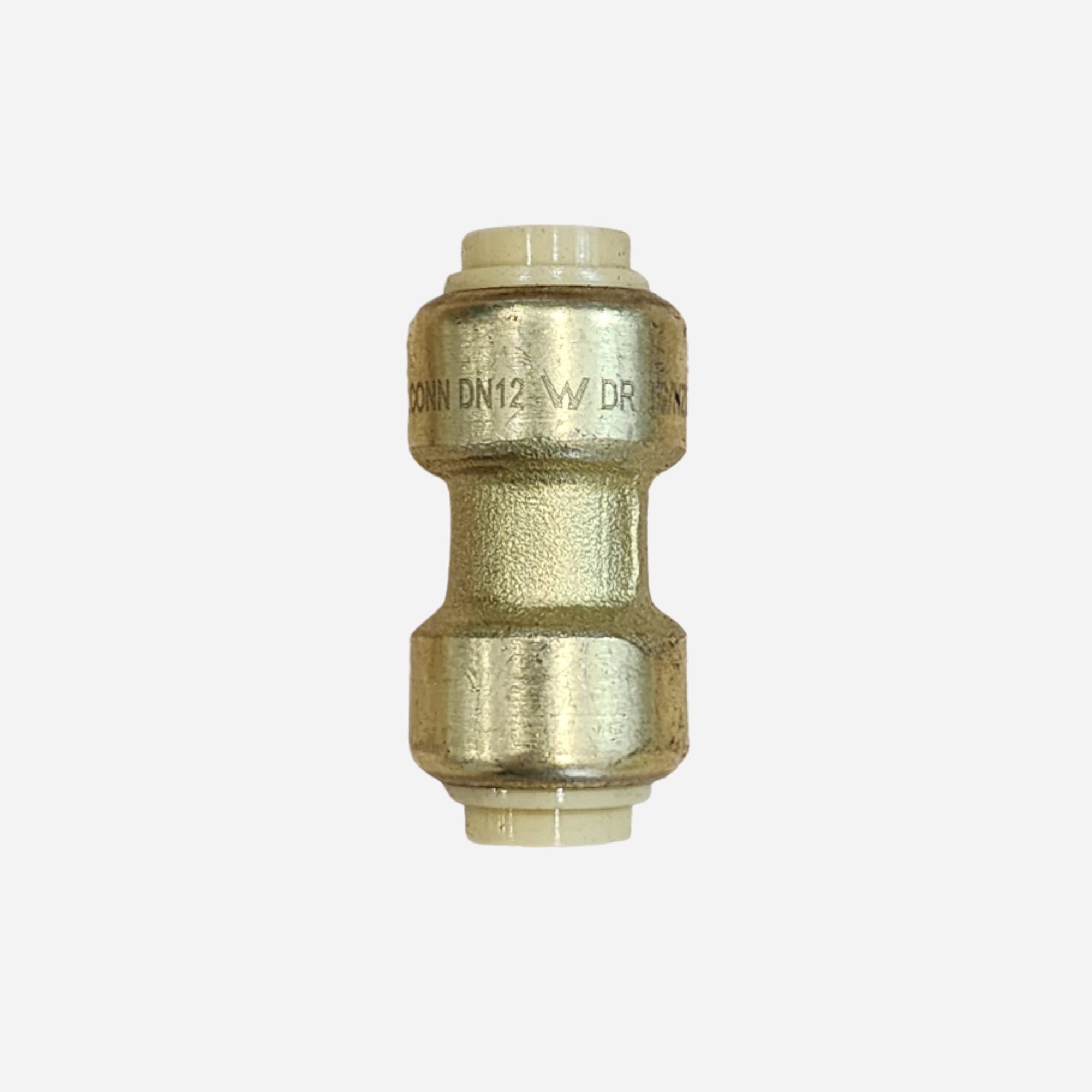 Brass Pushfit 12mm Joiner/Coupling (WM)